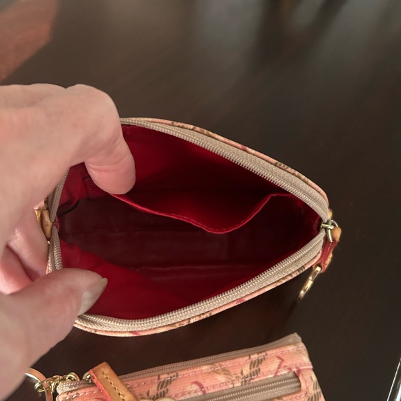 Dooney & Bourke Pink Monogram Pouch Duo Makeup & Coin/Key - Picture 3 of 11